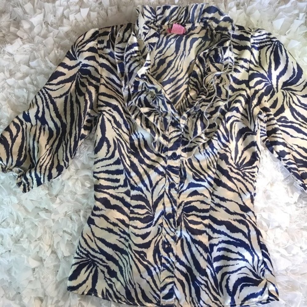 VINTAGE silk button down